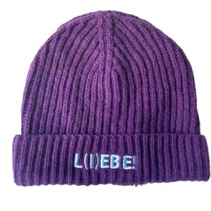 Mütze L(i)ebe – lila / hellblau