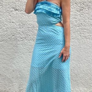 Kleid lang Turchese 4319012