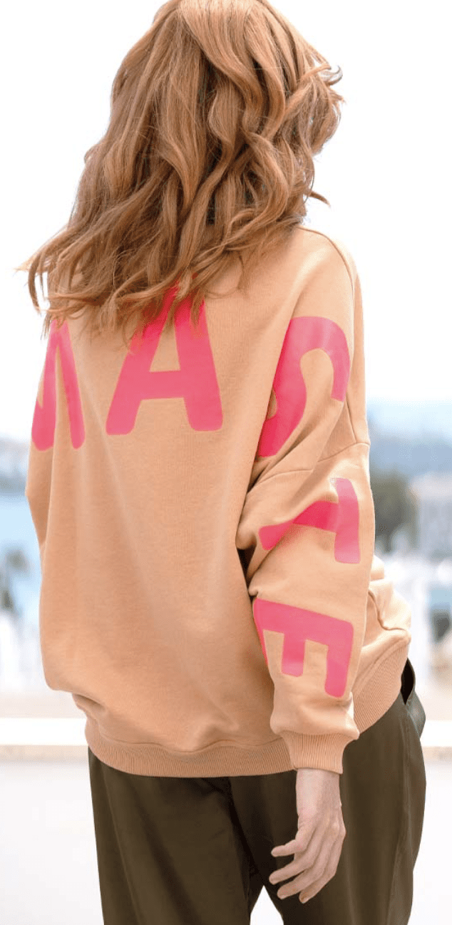 Roundneck Double Namaste Strass - puder – Bild 3