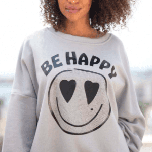 Roundneck Be happy Heartface