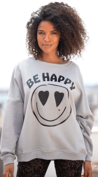 Roundneck Be happy Heartface