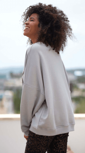 Roundneck Be happy Heartface – Bild 2