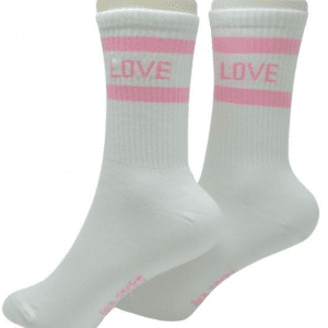 Love Stripes Socken weiss rosa