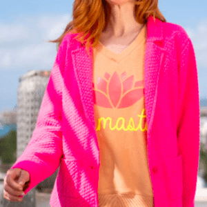 Blazer Knitted Love - pink