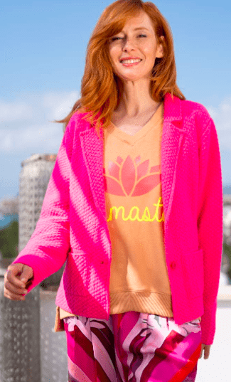 Blazer Knitted Love - pink