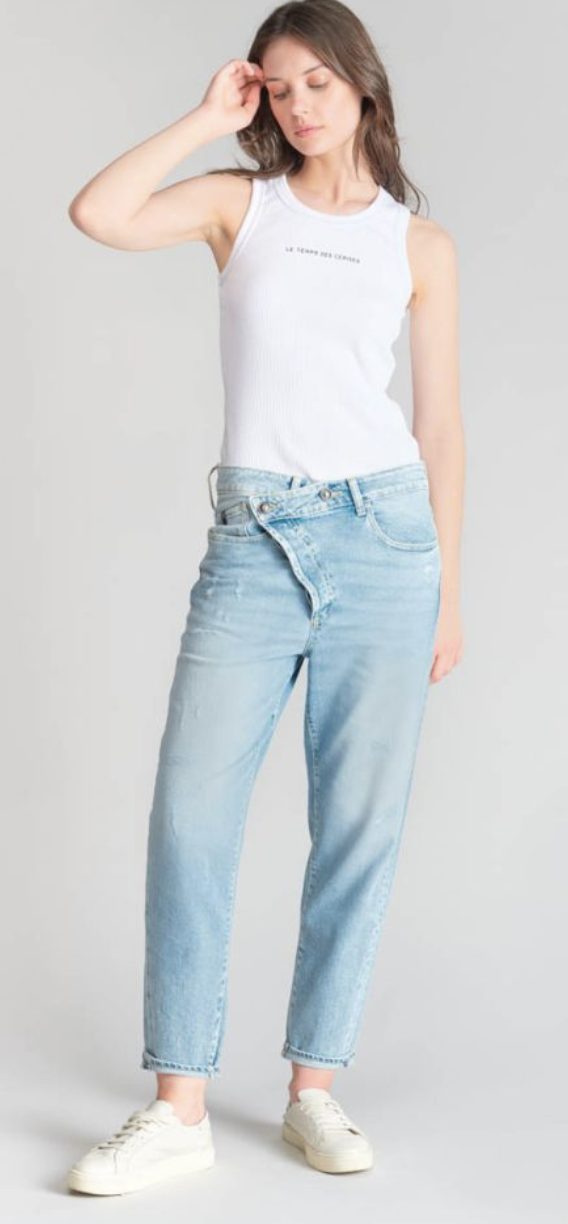 Jeans Boyfit Cosy 7/8 destroy blue