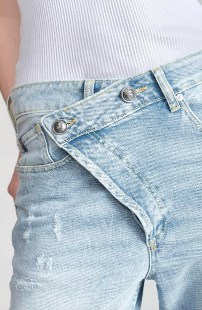 Jeans Boyfit Cosy 7/8 destroy blue – Bild 3