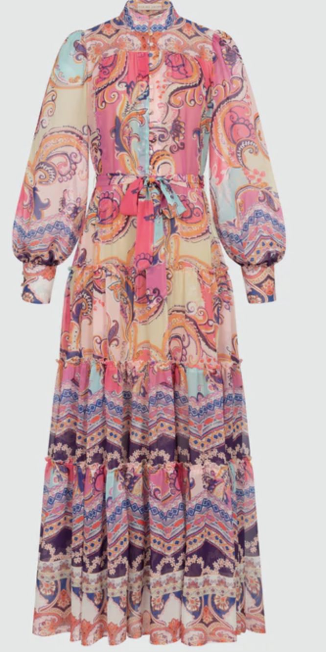 Claire Luise - Paisleykleid mit floralem Print – Bild 2