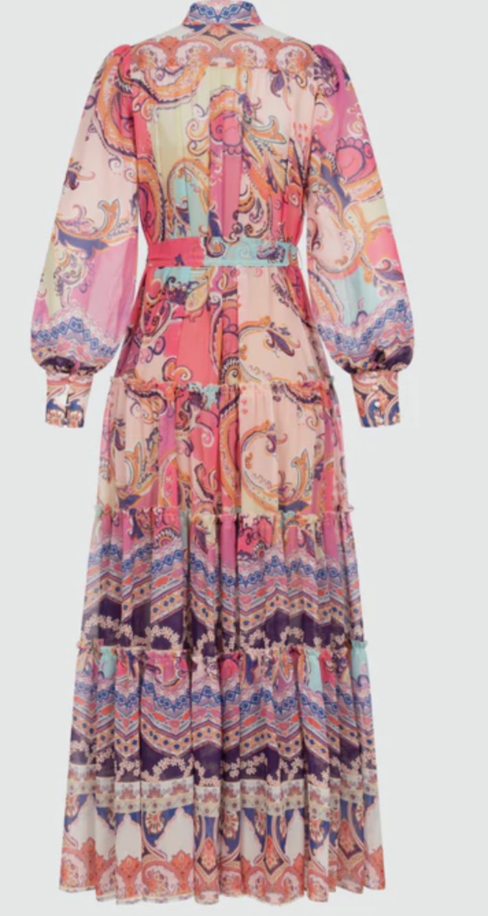 Claire Luise - Paisleykleid mit floralem Print – Bild 3