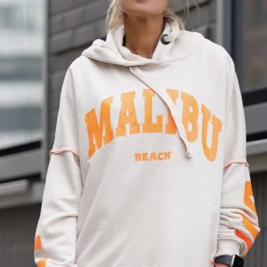 Hoodie Malibu Beach creme
