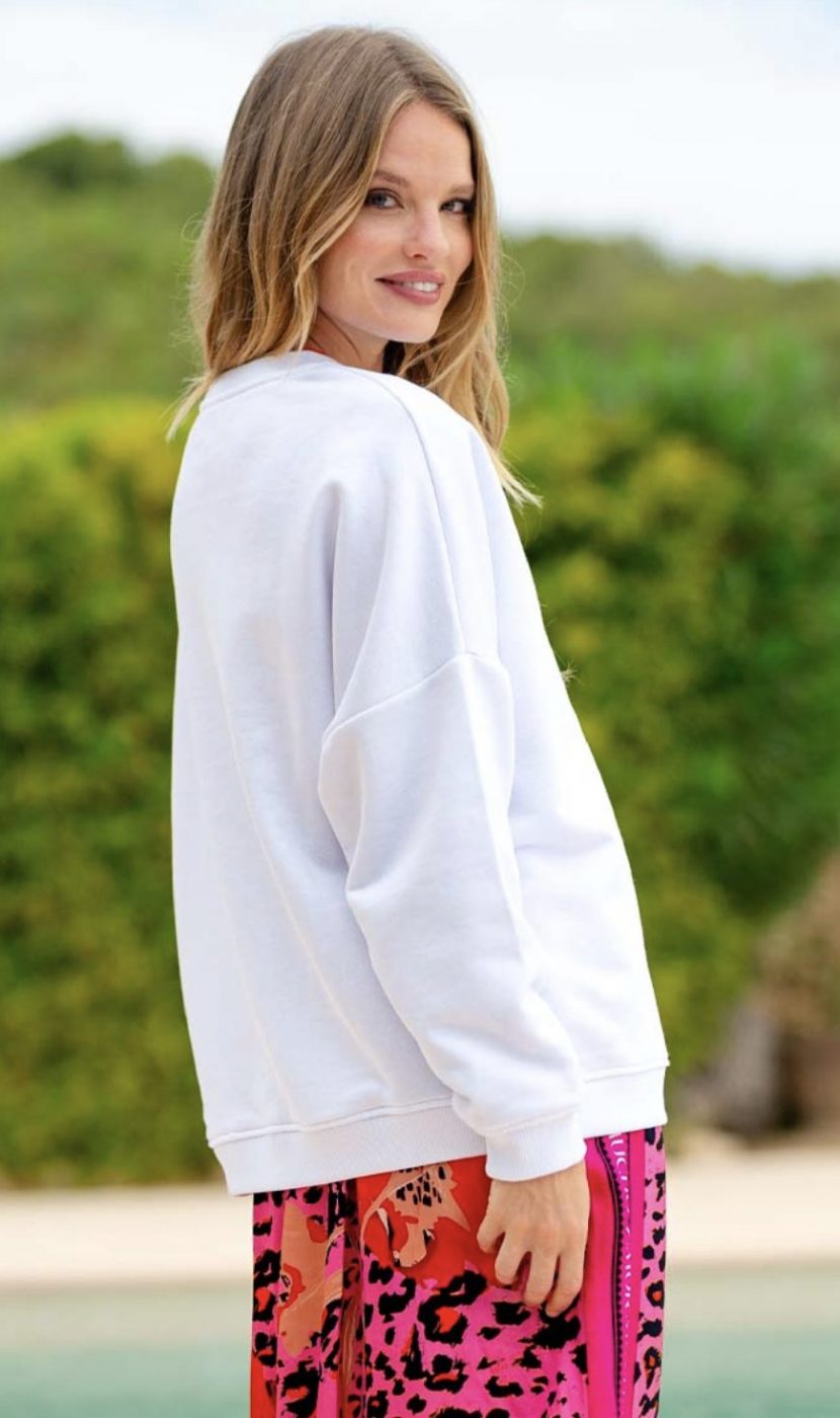 Roundneck Amour Paris weiss – Bild 3