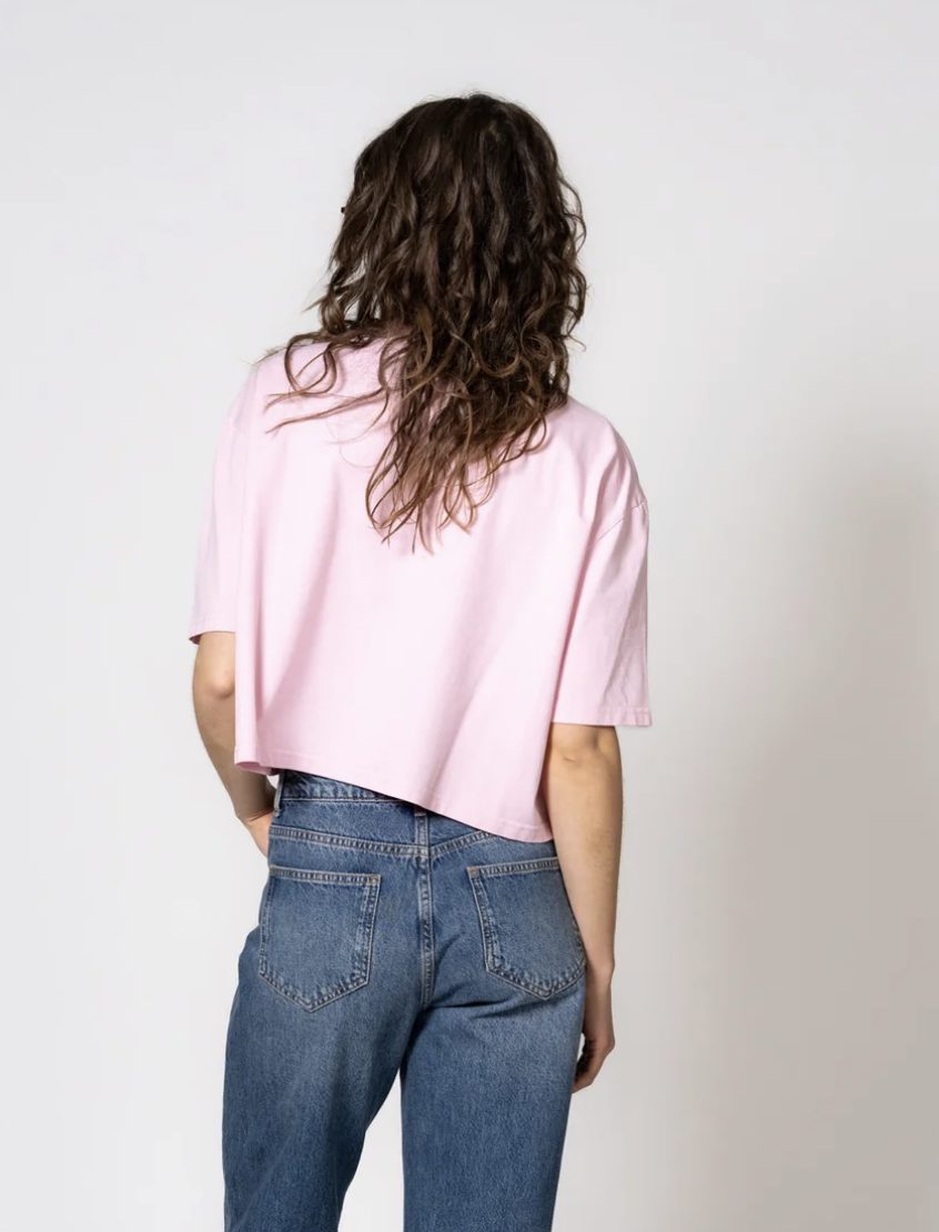 Crpped T-Shirt Heart Soft Blush – Bild 4