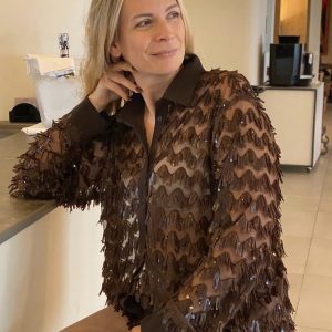 Pailettenbluse Braun IMPERIAL