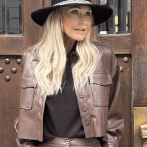 VICOLO Lederjacke braun