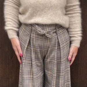 Just Eve Hose grau kariert