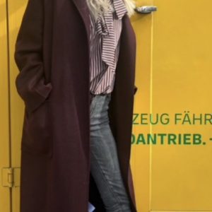 VICOLO Wollmantel bordeaux