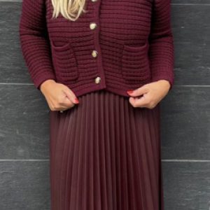 VICOLO Kunstlederrock bordeaux