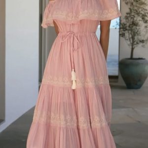 Miss June Maxikleid Malone pink
