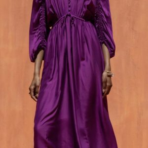 NEMA - Kleid aus Seide lila