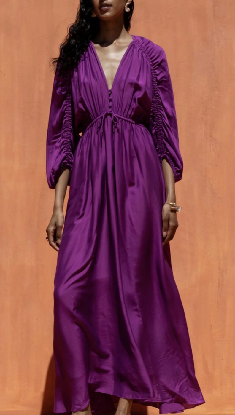 NEMA - Kleid aus Seide lila