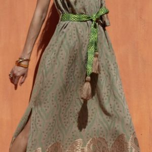 NEMA - One Shoulder Kleid grün
