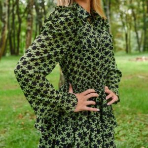 Mia Letter Dress col. Lime
